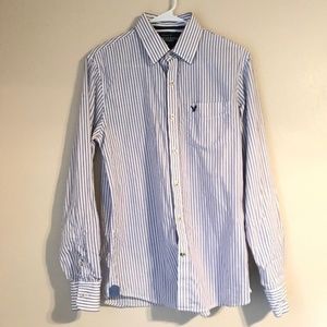 Purple Striped Button Up